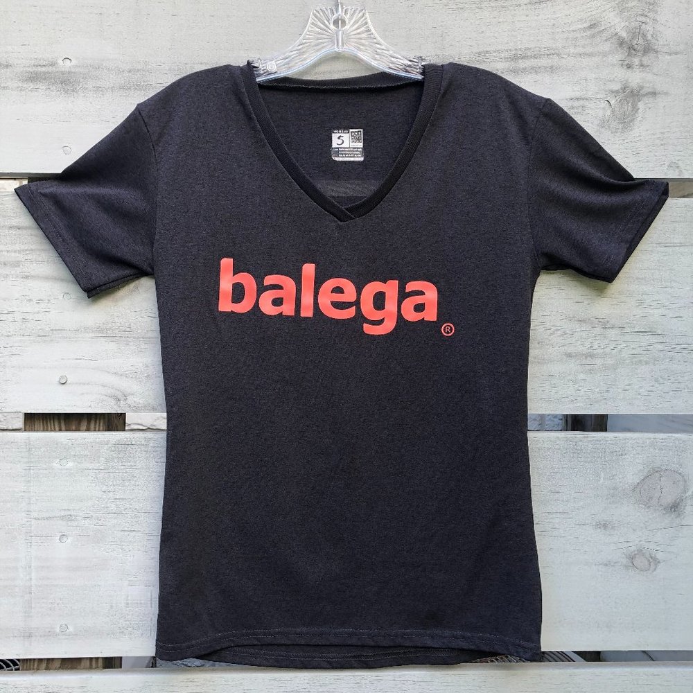 Balega Logo Dark Gray Short Sleeve T-Shirt Athletic Gym
